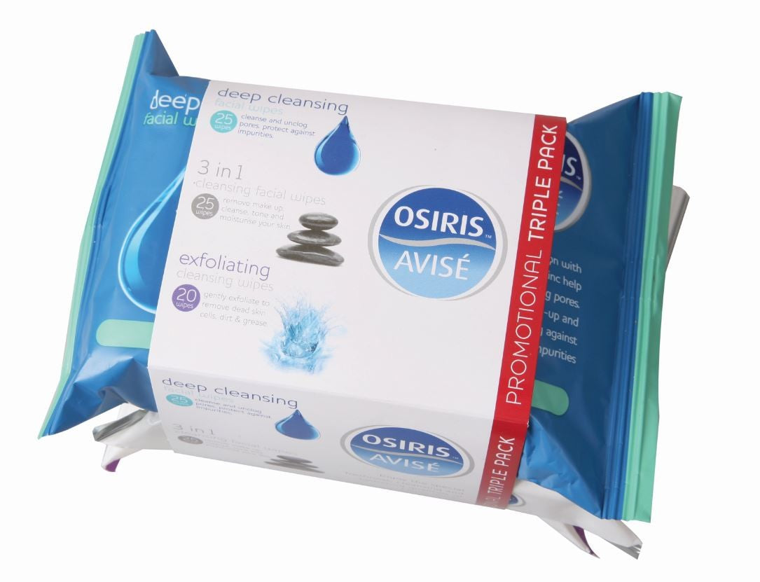 OSIRIS FASIAL / CLEANSING WIPES 3/PK. XP40009 \\\KD18360