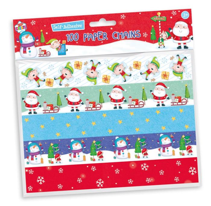 KIDS CREATE CHRISTMAS PAPER CHAINS 100/PK. XXCHNS \\\KD18383