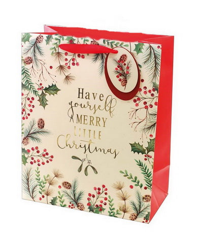 HAVE YOURSELF A MERRY LITTLE CHRISTMAS LARGE GIFT BAG. XAJGB30L \\\KD18387