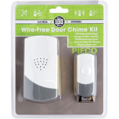 PIFCO WIRE FREE / CORDLESS PLUG IN DOOR CHIME BELL KIT. ELA1161 \\\KD18396