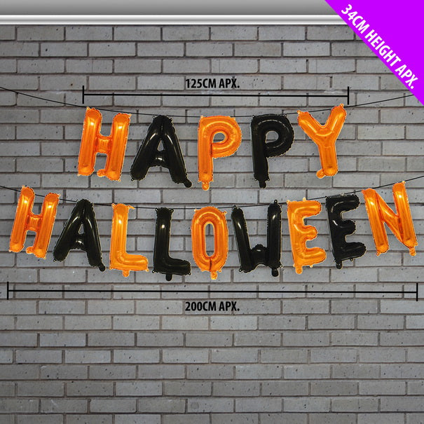 SCREAM MACHINE HAPPY HALLOWEEN BALLOON GARLAND 325CM X 34CM. DP12302 \\\KD18435