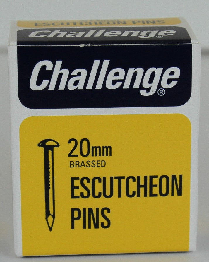 CHALLENGE BRASSED ESCUTCHEON PINS 20MM 40G. FS11409 \\\KD18537