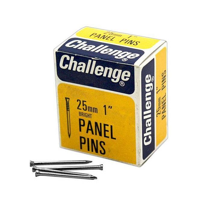 CHALLENGE ZINC PLATED PANEL PINS 25MM 50G. FS10609 \\\KD18538