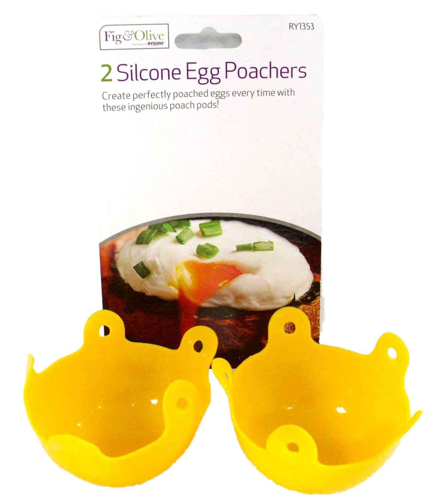 FIG & OLIVE SILICONE EGG POACHERS 2/PK. RY1353 \\\KD18550