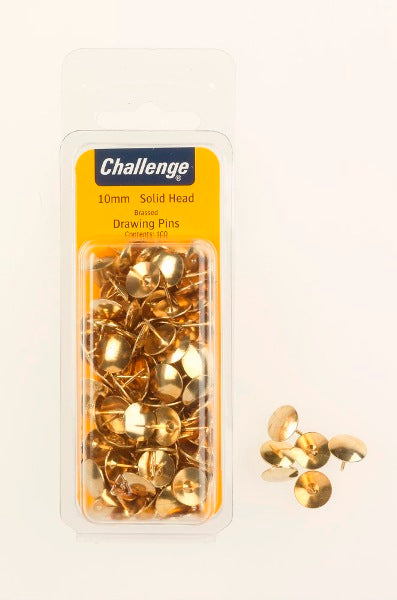 CHALLENGE SOLID HEAD DRAWING PINS 10MM 100G. FS40219 \\\KD18631