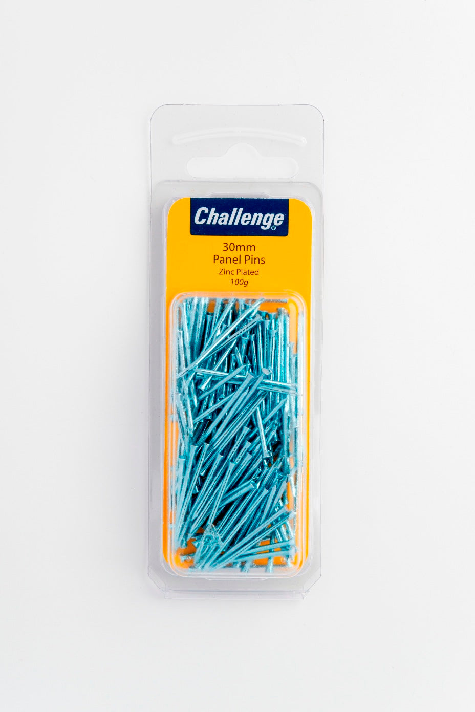 CHALLENGE ZINC PLATED PANEL PINS 30MM 100G. FS40297 \\\KD18637