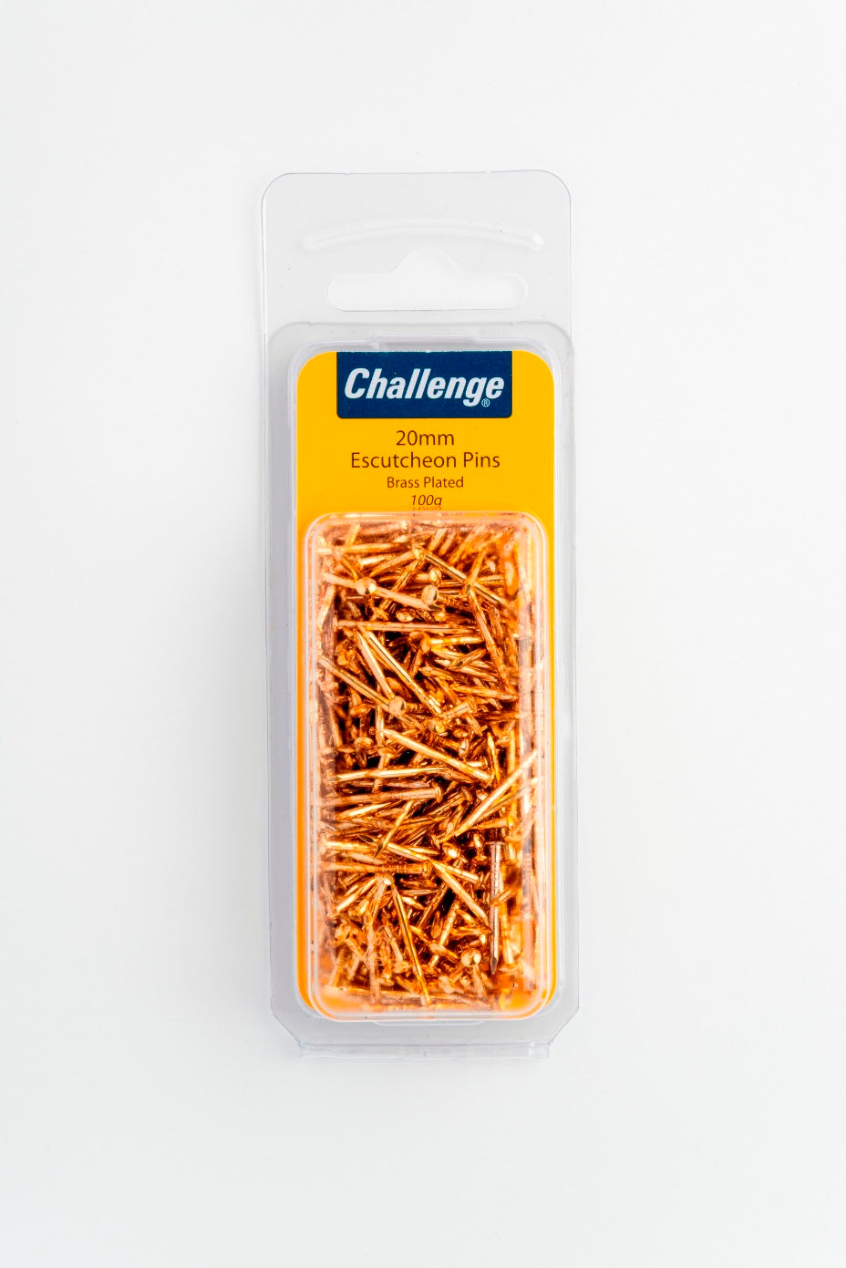 CHALLENGE BRASS ESCUTCHEON PINS 20MM 100G. FS40284 \\\KD18655