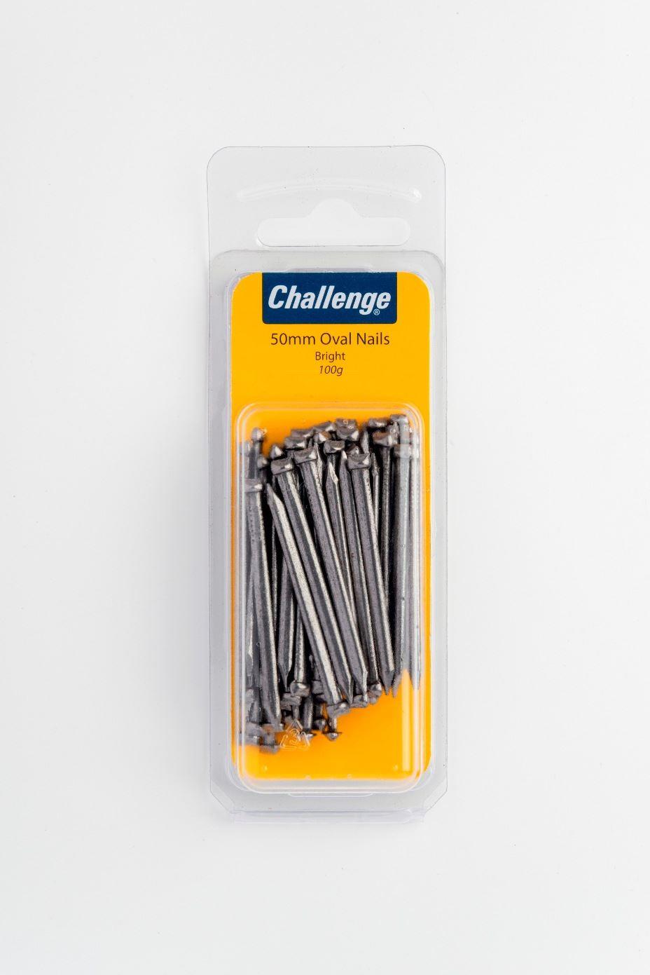 CHALLENGE BRIGHT OVAL NAILS 40MM 100G. FS40462 \\\KD18657