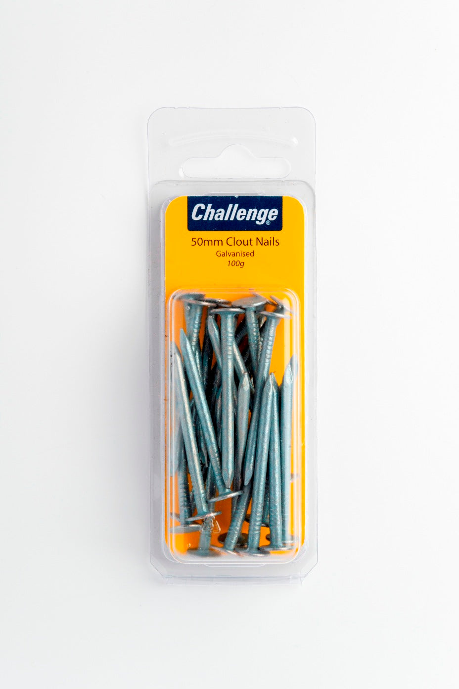 CHALLENGE GALVANISED CLOUT NAILS 50MM 100G. FS40474 \\\KD18671