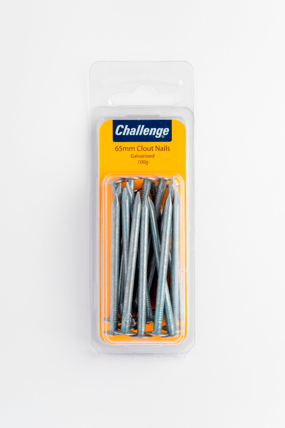 CHALLENGE GALVANISED CLOUT NAILS 65MM 100G. FS40475 \\\KD18672