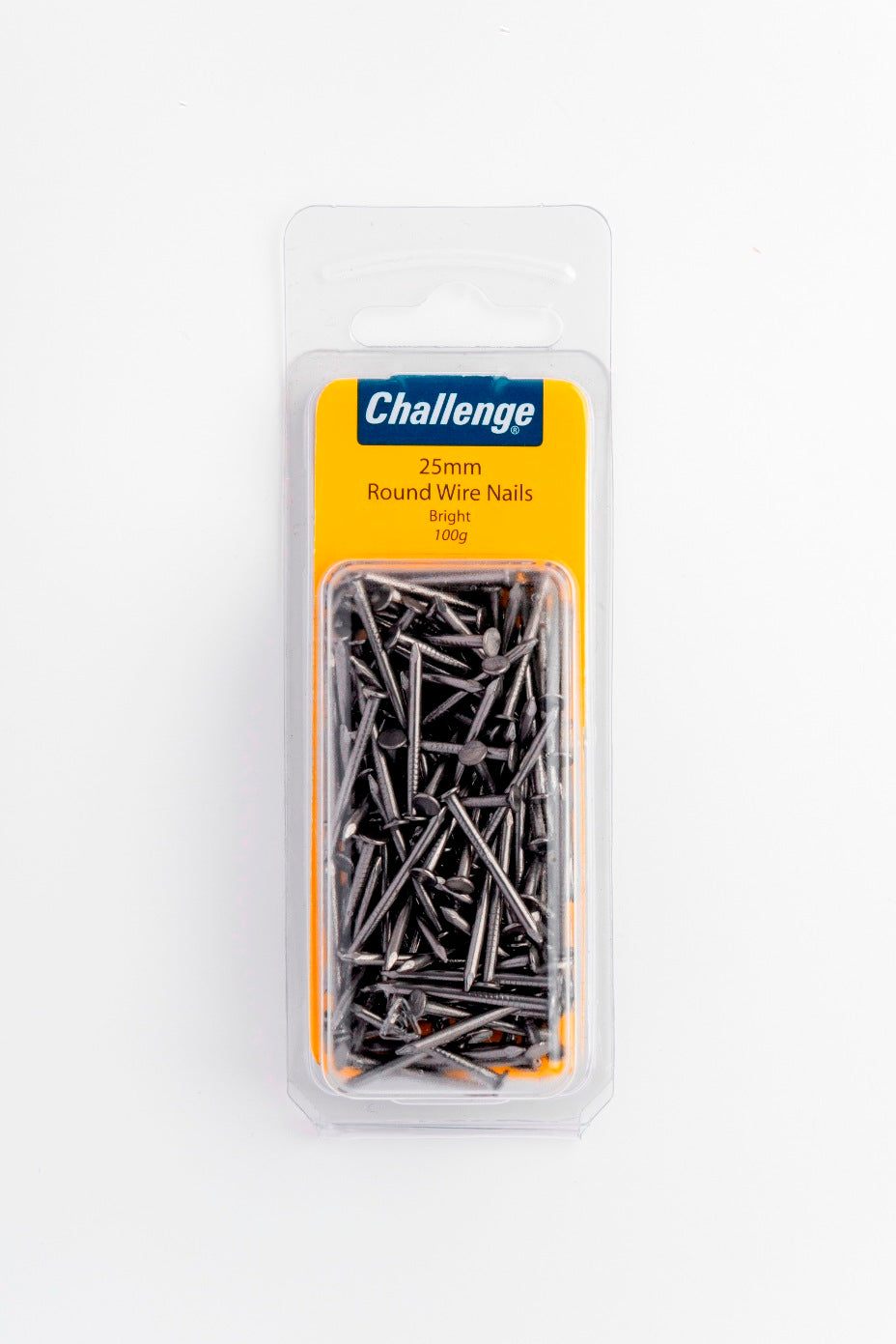 CHALLENGE BRIGHT ROUND WIRE NAILS 25MM 100G. FS40452 \\\KD18673
