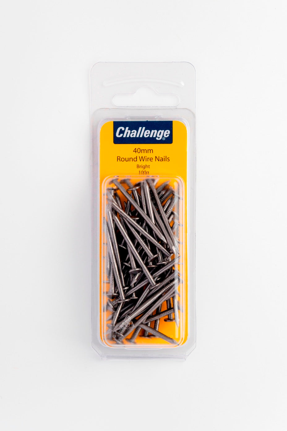 CHALLENGE BRIGHT ROUND WIRE NAILS 40MM 100G. FS40454 \\\KD18676