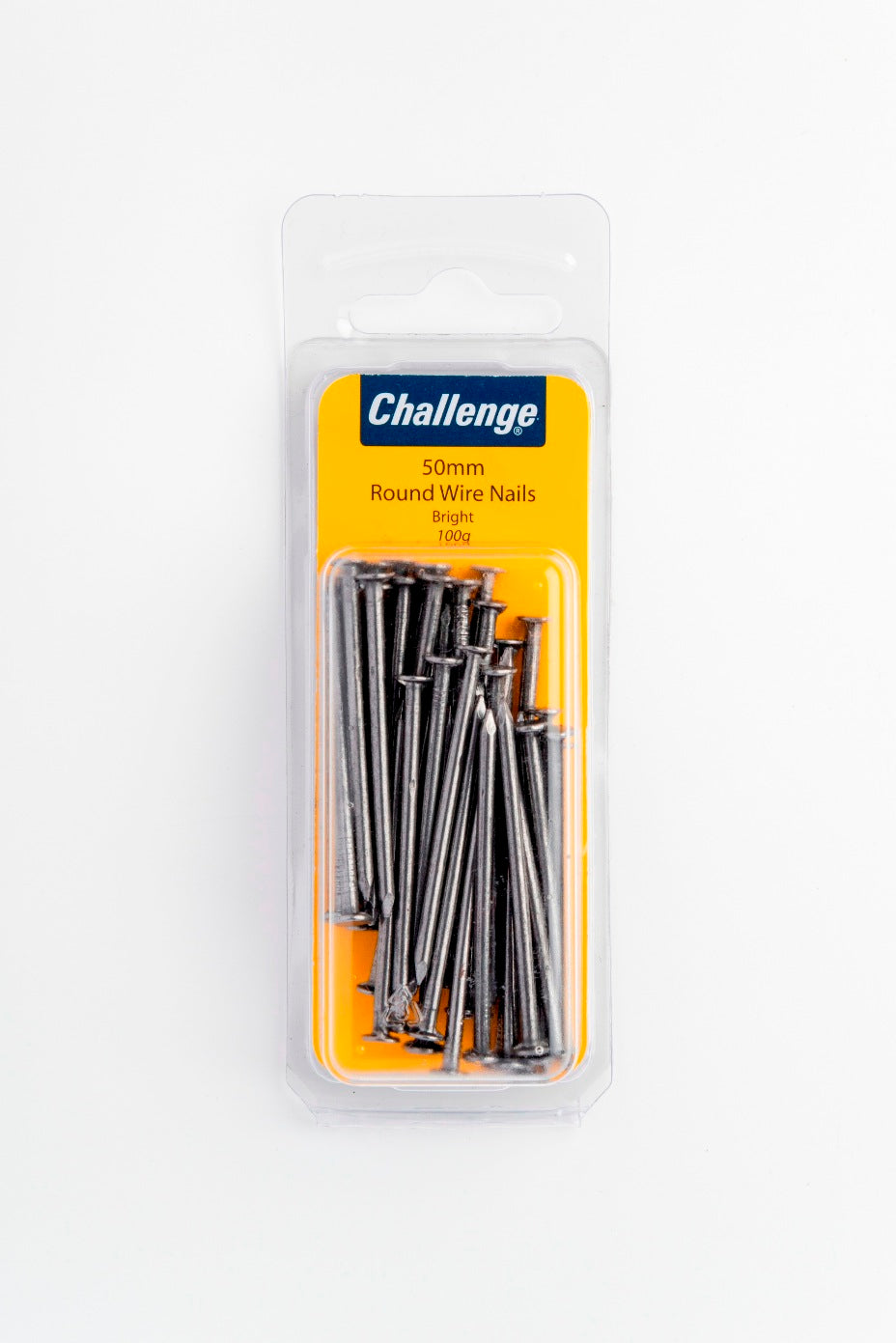 CHALLENGE BRIGHT ROUND WIRE NAILS 50MM 100G. FS40455 \\\KD18677