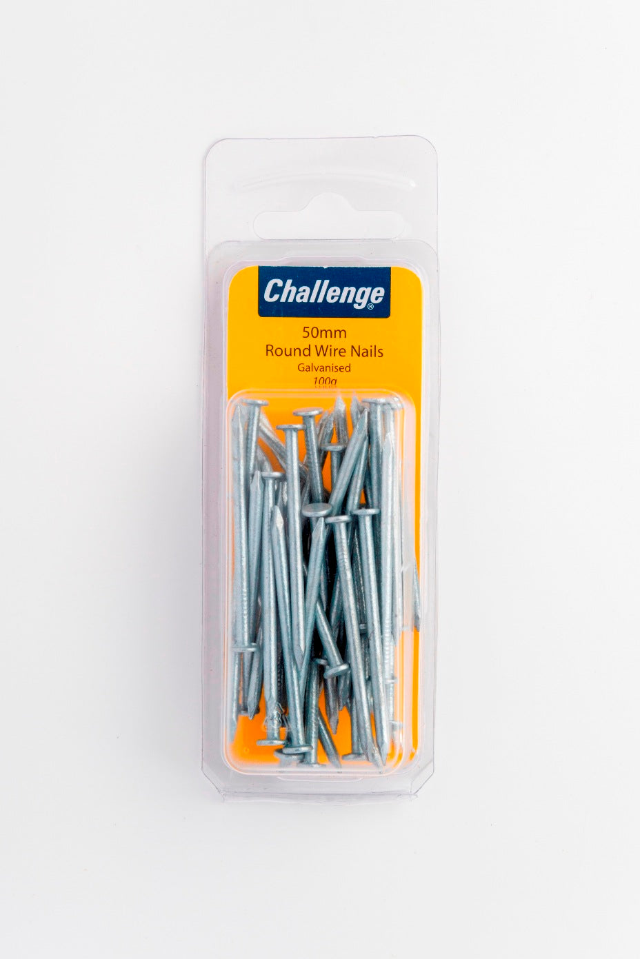 CHALLENGE ROUND WIRE NAILS GALVANISED 50MM 100G. FS40458 \\\KD18683