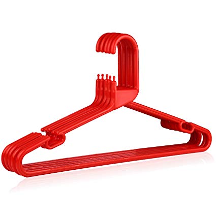MIX N MATCH 4 PACK ASSORTED COLOUR PLASTIC HANGERS. MNM951007 \\\KD18692