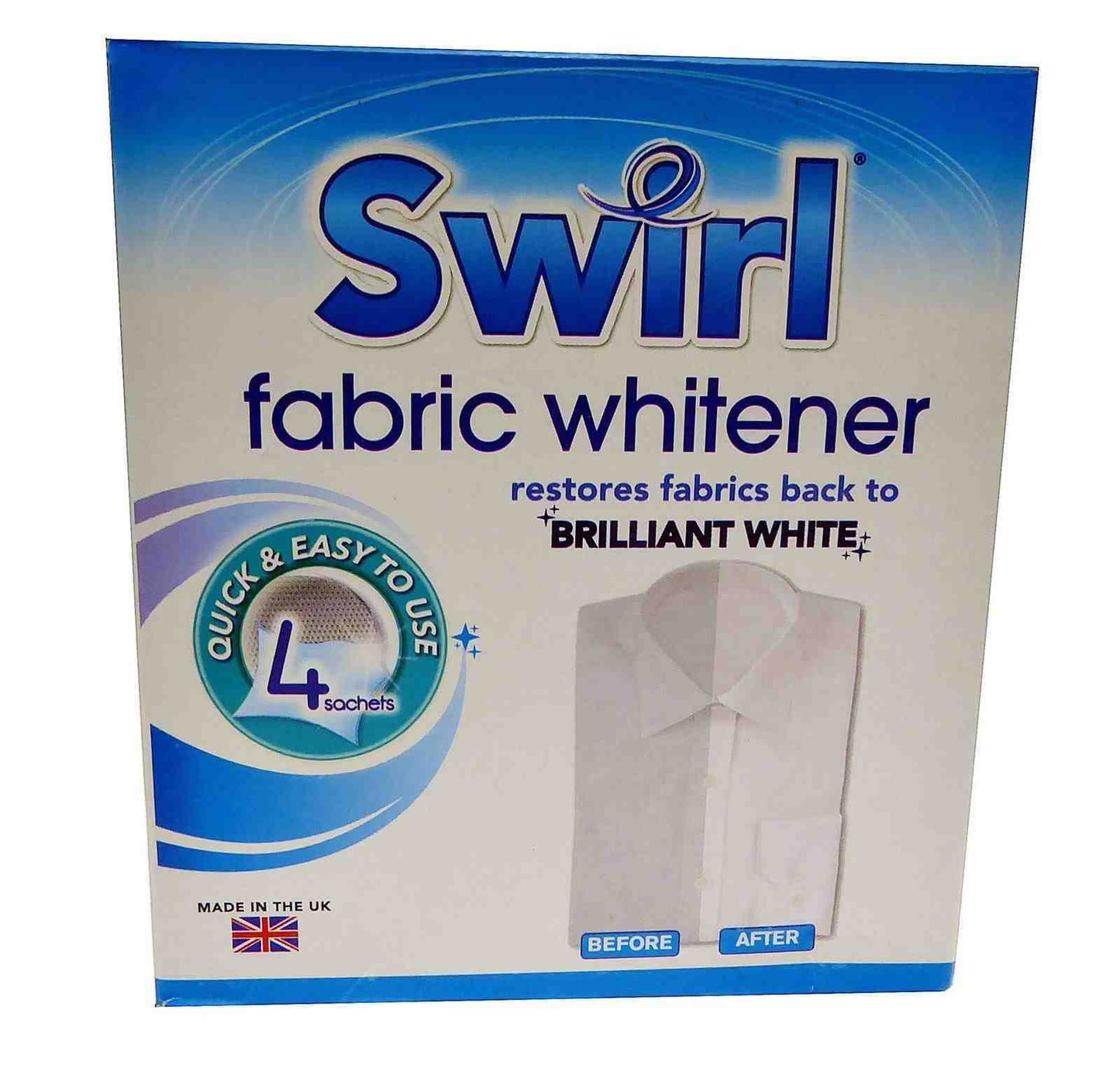 SWIRL FABRIC WHITENER 4 X 30 GM SACHETS. SW1000 \\\KD18695