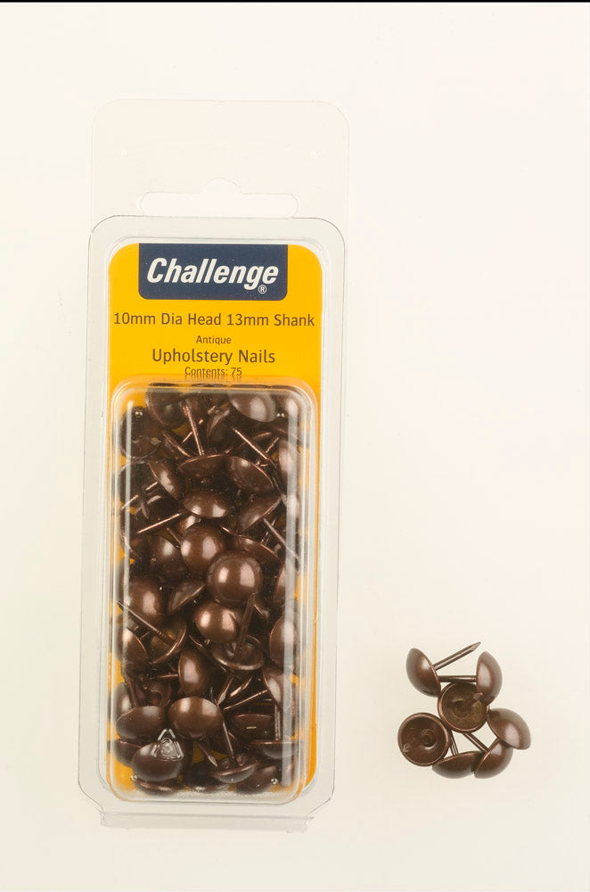 CHALLENGE ANTIQUE UPHOLSTERY NAILS 10MM 75/PK. FS40272 \\\KD18710