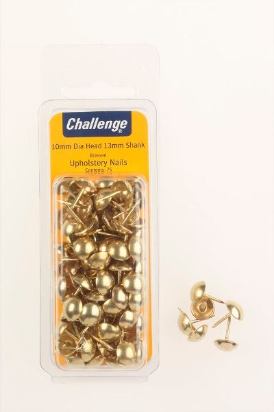 CHALLENGE COPPER PLATED UPHOLSTERY NAILS 10MM 75/PK. FS40600 \\\KD18712