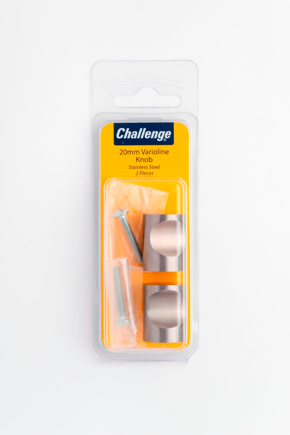 CHALLENGE STAINLESS STEEL VARIOLINE KNOB 20MM 2/PK. FS40716 \\\KD18724