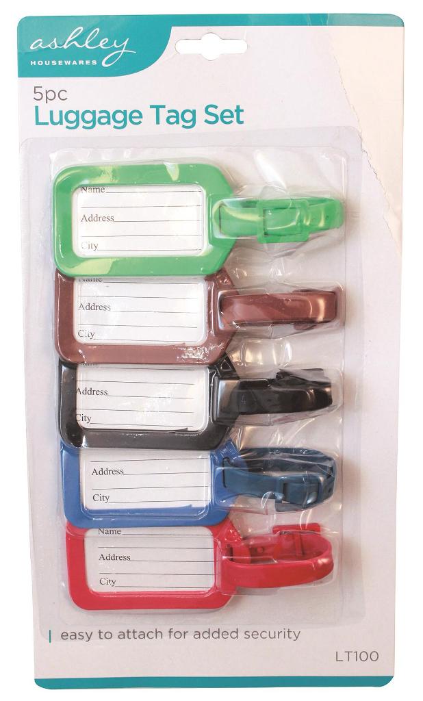 ASHLEY LUGGAGE TAG SET 4/PK. LT100 \\\KD18735