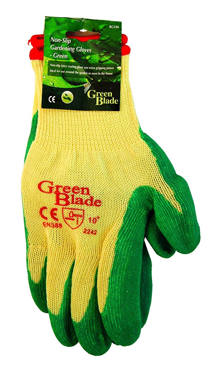 GREEN BLADE NON SLIP LATEX COATING GARDENING GLOVES XL. RG106 \\\KD18737