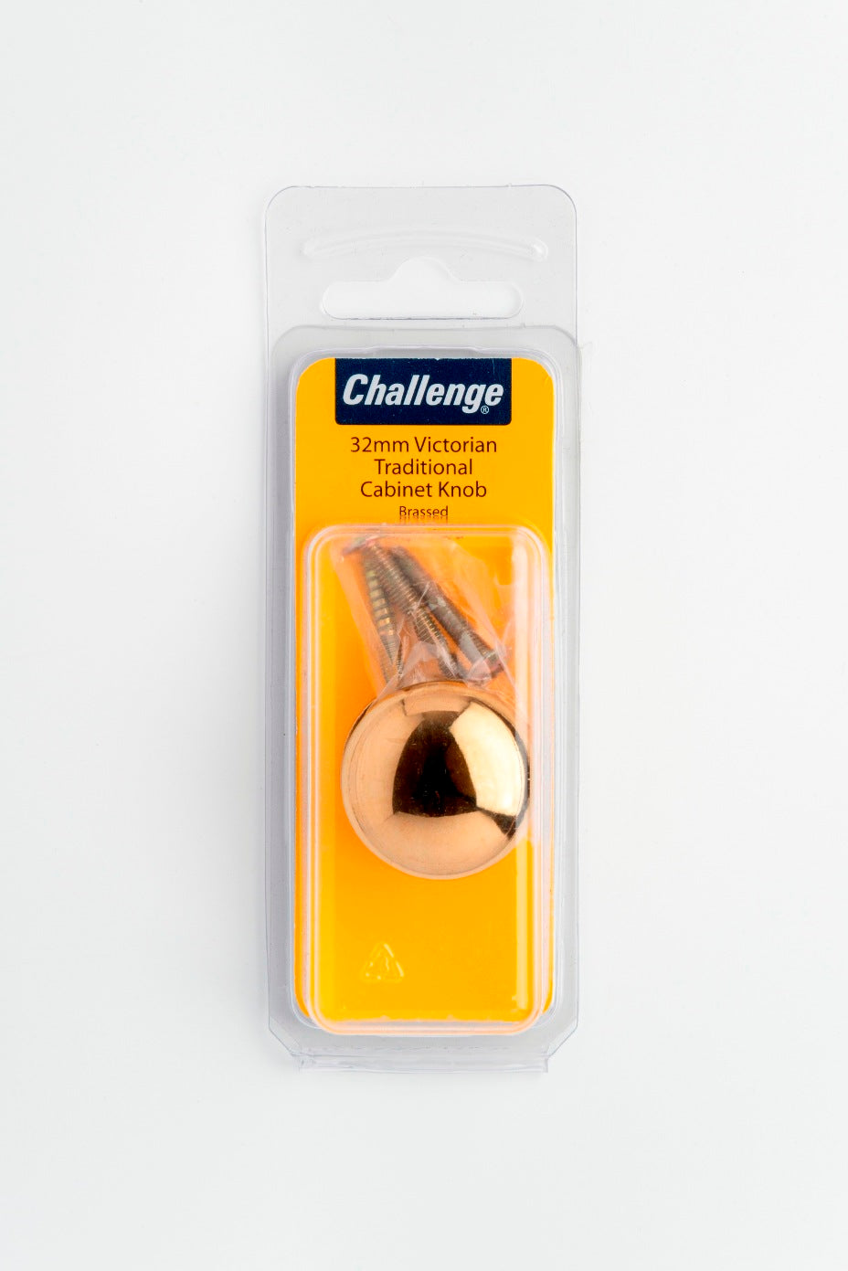 CHALLENGE BRASSED PLATED TRADITONAL VICTORIAN CABINET KNOB 32MM. FS40724 \\\KD18741