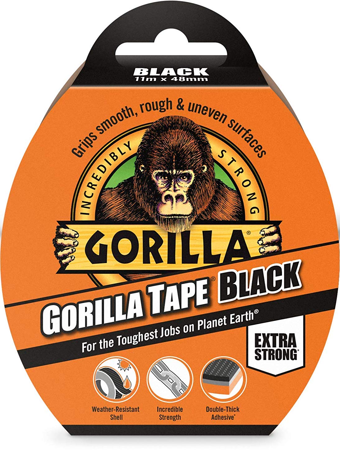 GORILLA BLACK ULTRA TOUGH TAPE 11 METRE X 48 MM. 3044001 \\\KD18745