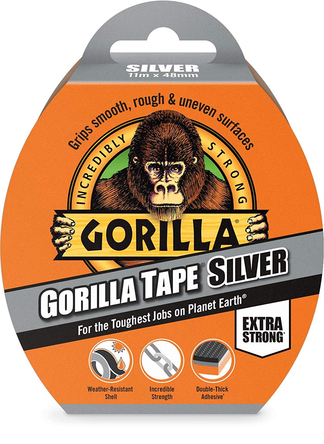 GORILLA SILVER ULTRA TOUGH TAPE 11 METRE X 48 MM. 3044911 \\\KD18746
