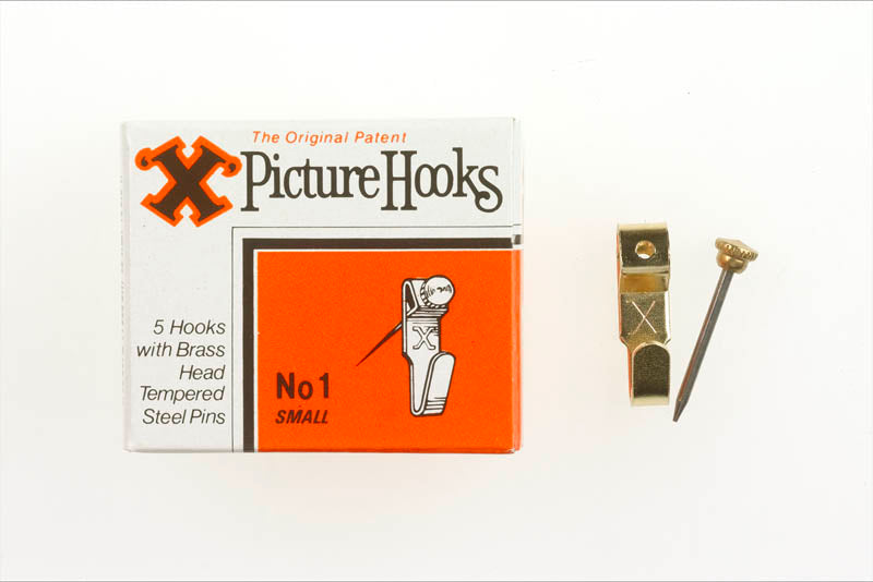 X SMALL / NO.1 BP PICTURE HOOKS & BRASS HEAD PINS 5/PK. FS12802 \\\KD18749