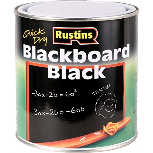 RUSTINS BLACKBOARD BLACK QUICK DRY PAINT 1 LITTER. BLAB1000 \\\KD18806