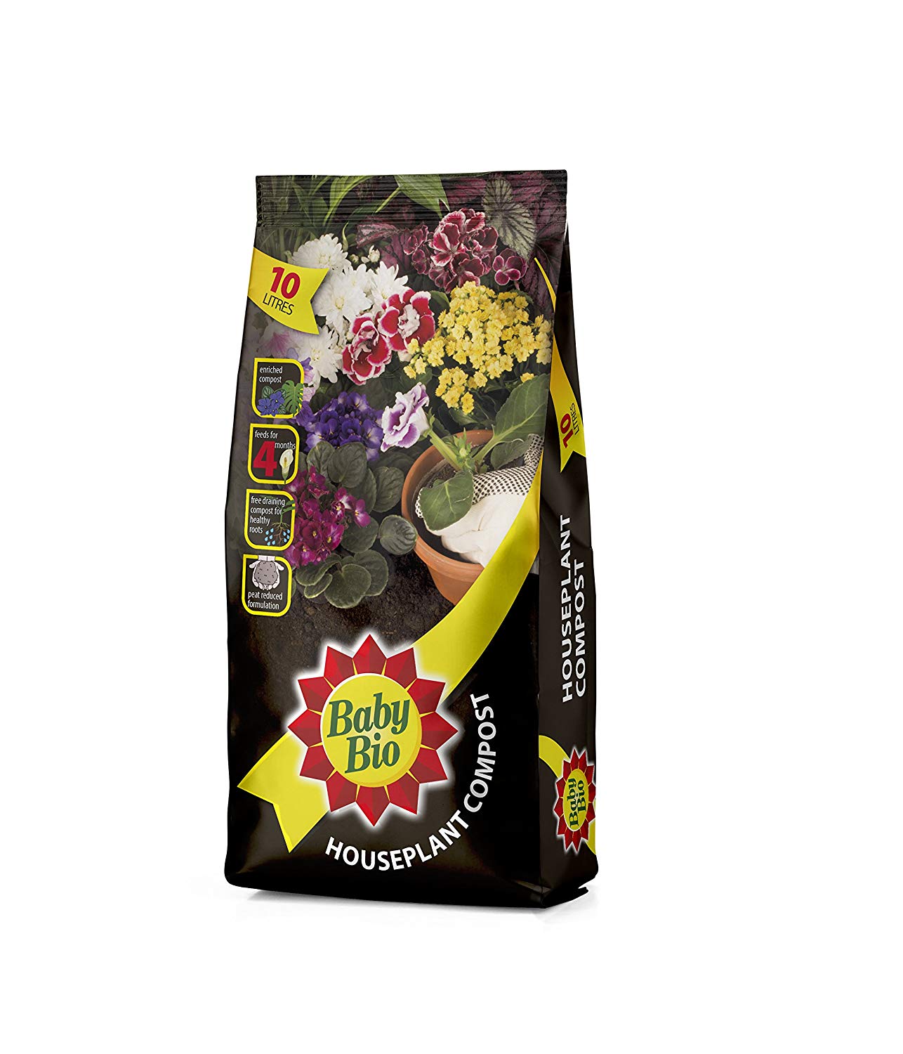 BABY BIO HOUSEPLANT COMPOST BROWN 10 LITRE. 85000004 \\\KD18823