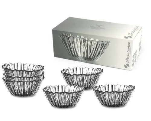 PASABAHCE L AURORA SET OF 3 GLASS DESSERT BOWLS 14 CM. 10601 \\\KD18843