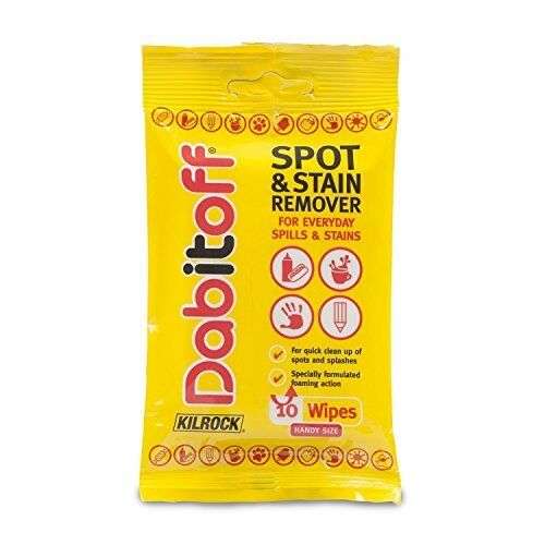 10 HANDY SIZE KILROCK DABITOFF STAIN REMOVER WIPES CARPET & UPHOLSTERY. DOWIPEHANDY \\\KD18871