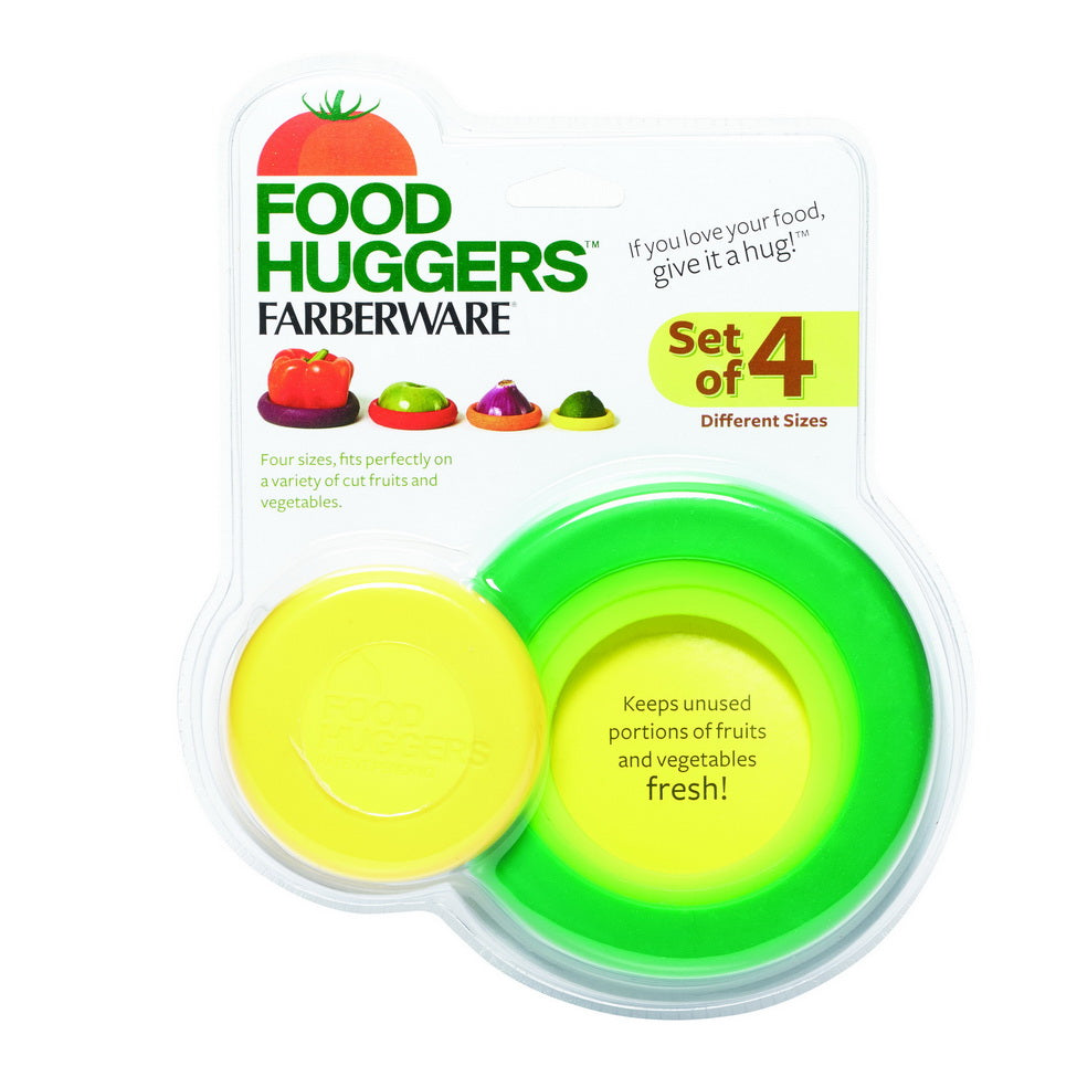 FARBERWARE FRESH FOOD HUGGERS REUSABLE SILICONE FOOD SAVERS 4/PK. FWFSFOODHUG4PC \\\KD18913