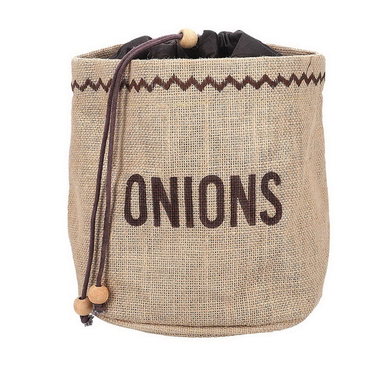 KITCHENCRAFT NATURAL ELEMENTS HESSIAN ONION BAG WITH BLACKOUT LINING 20CM. JVOS \\\KD18916
