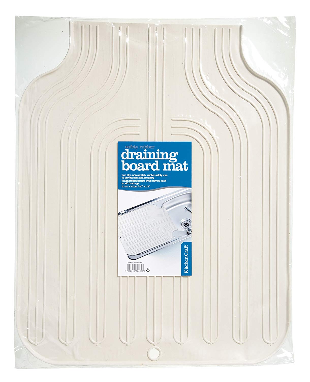KITCHENCRAFT RUBBER DRAINING BOARD MAT 50CM X 41 CM. KCDMAT \\\KD18918