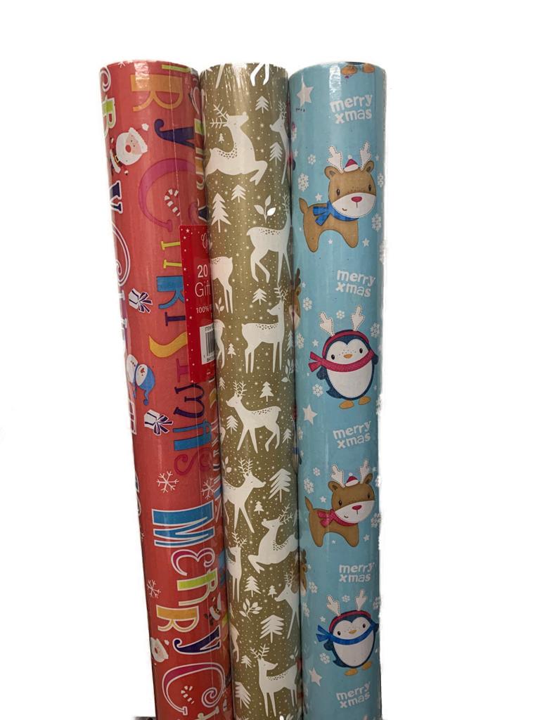 CHRISTMAS GIFT WRAP 70CM X 20M. XM2715 \\\KD18920