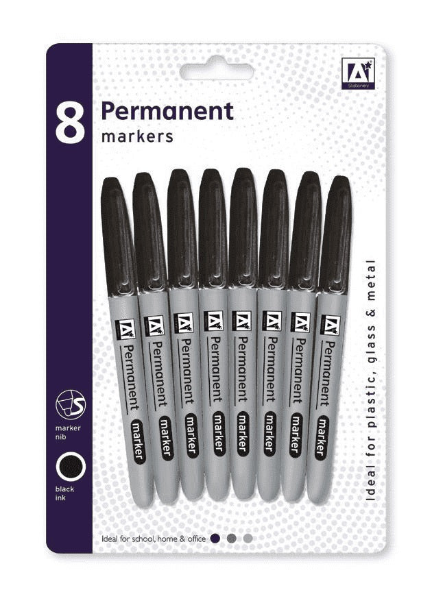 ANKER 8 PERMANENTMARKER PENS BULLET TIPS. AAMB \\\KD18941