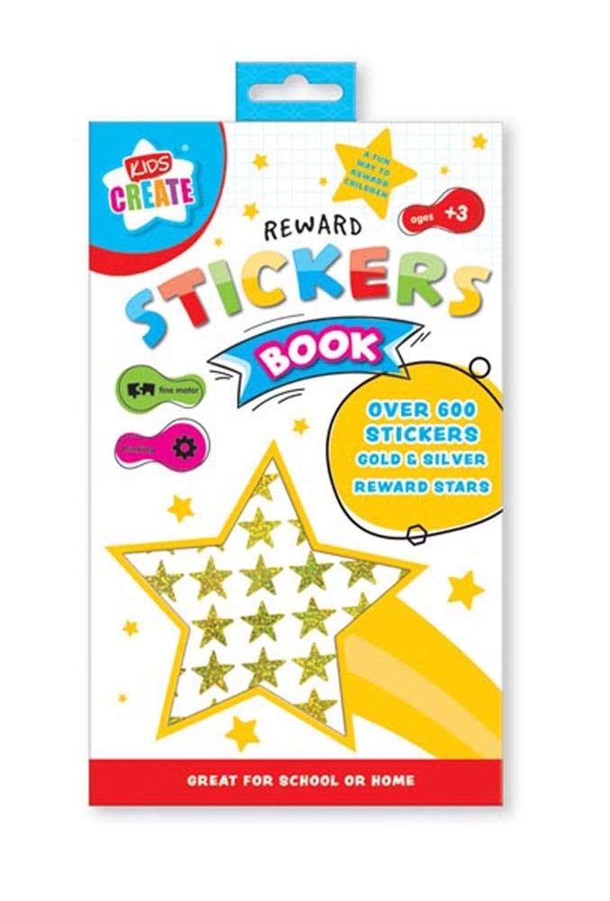 REWARD STICKERS BOOK GOLD AND SILVER STARS OVER 600 STICKERS. STAZ \\\KD18943