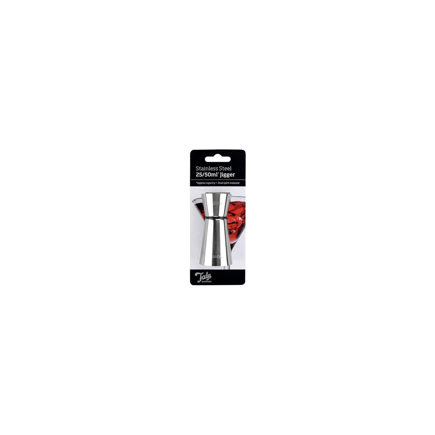 TALA STAINLESS STEEL JIGGER DUAL SPIRIT MEASURE 25 / 50 ML. 10A20100 \\\KD18976