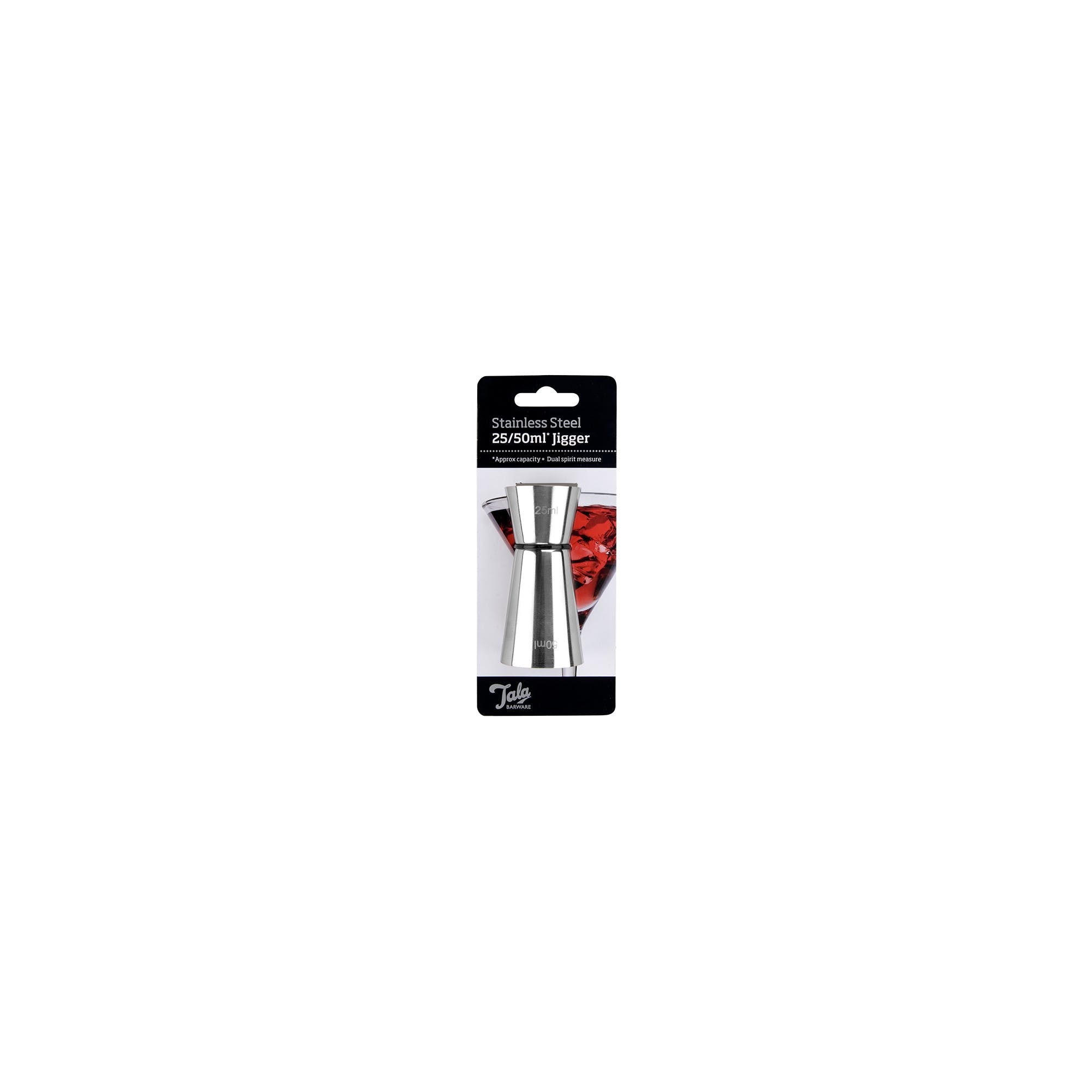 TALA STAINLESS STEEL JIGGER DUAL SPIRIT MEASURE 25 / 50 ML. 10A20100 \\\KD18976
