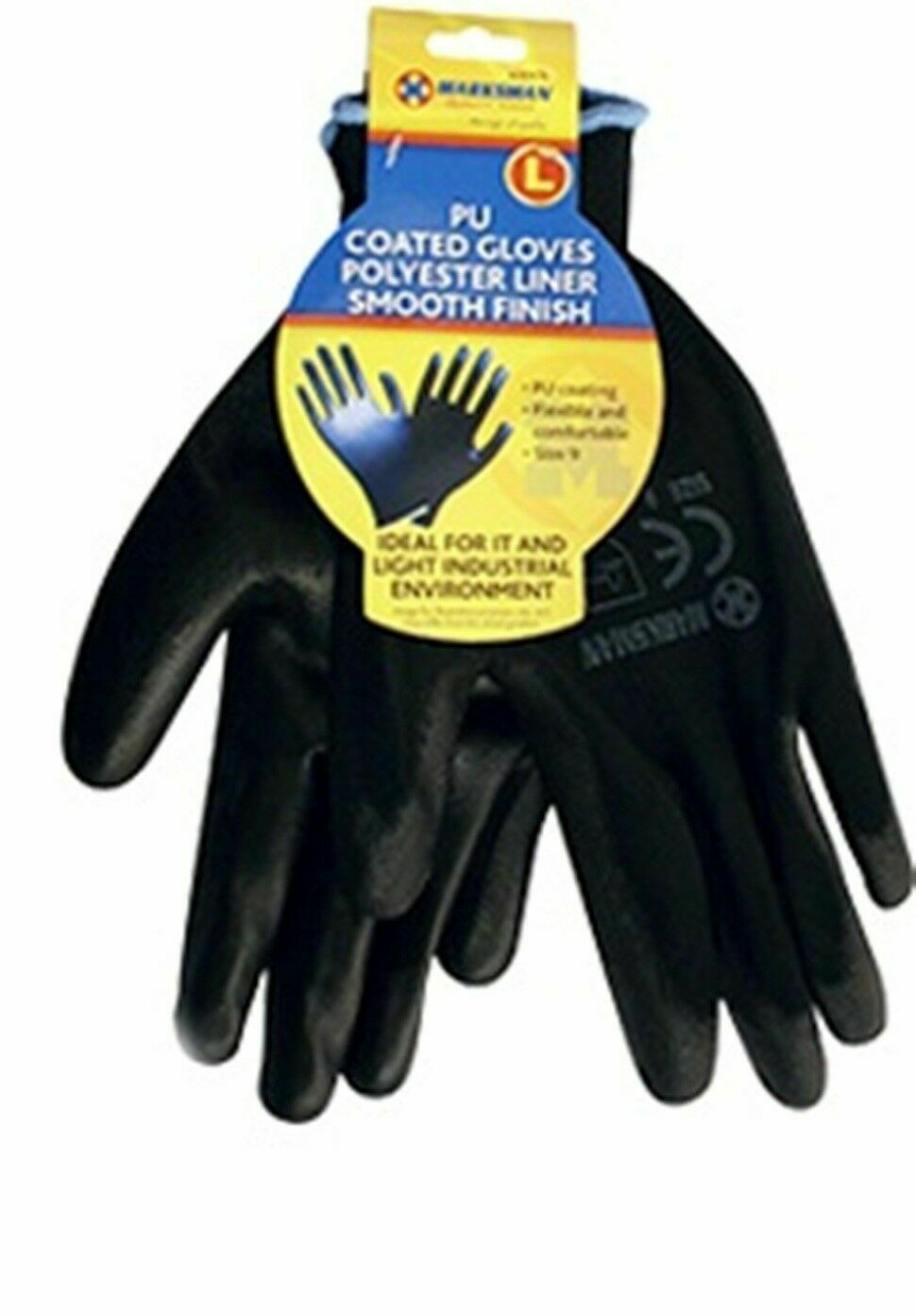 LARGE PU COATED GLOVES POLYESTER LINER SMOOTH FINISH. 63062C \\\KD18982