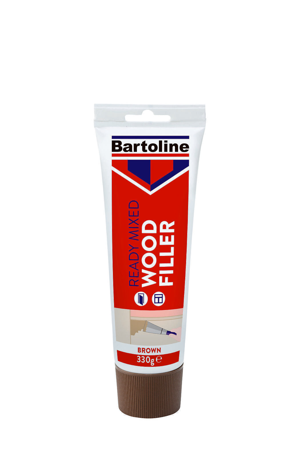 BARTOLINE FLEXIBLE BROWN INSTANT READY MIX WOOD FILLER TUBE 330GM. 52720220 \\\KD19003