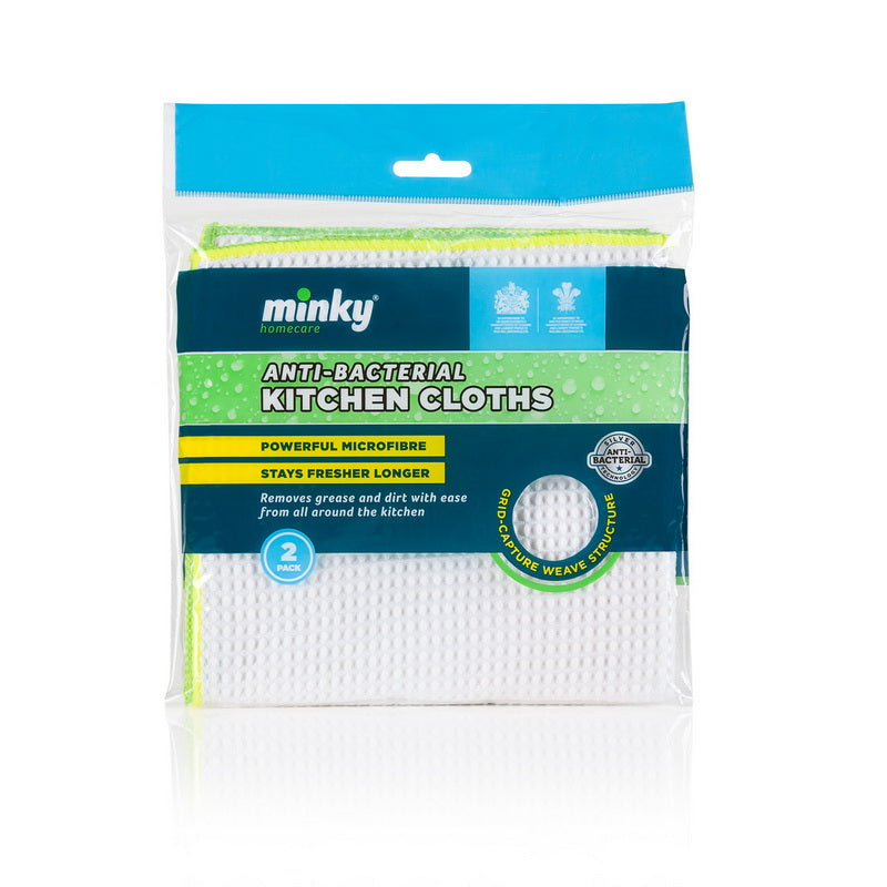 MINKY ANTIBACTERIAL MICROFIBRE KITCHEN CLOTHS 2/PK. TT79001200 \\\KD19028
