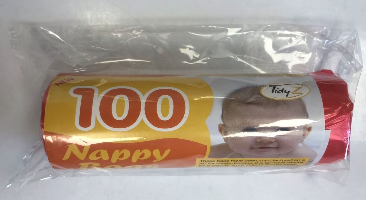 TIDYZ NAPPY BAGS  ROLL 100/PK. B0475A \\\KD19047