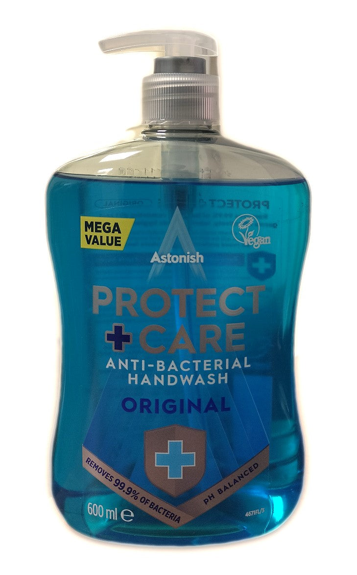 ASTONISH CLEAN & PROTECT ANTIBACTERIAL HANDWASH BLUE 600ML. TOAST009 \\\KD19073