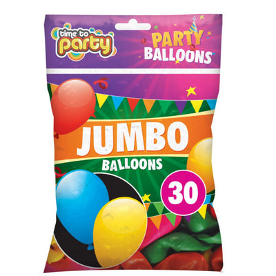 TIME TO PARTY JUMBO BALLOONS 30/PK. OL311521 \\\KD19099
