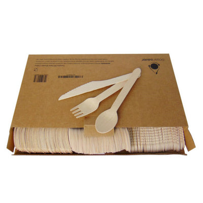 OCEAN SAVER BIODEGRADABLE WOODEN CUTLERY 150/PK. OL3180590TL \\\KD19108