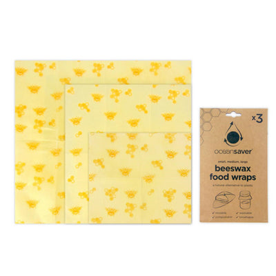 OCEAN SAVER ASSORTED BEESWAX FOOD WRAPS 3/PK. OL318784OTL \\\KD19111