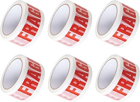GSD FRAGILE TAPE 48MM X 50MM 6/PK. GSDFRAGILE \\\KD19169
